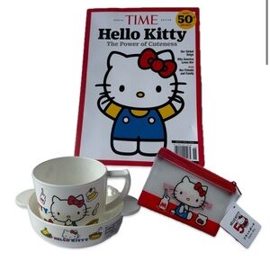 Hello Kitty Red and White Zipper Pouch - 50th Anniversary Edition Set